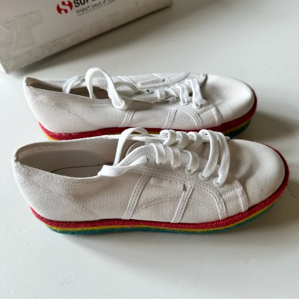 Superga 2790 Sneakers Rainbow Espadrilles White